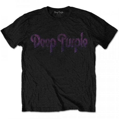 Deep Purple - Tričko Vintage Logo - Muž, Unisex, Čierna, XXL