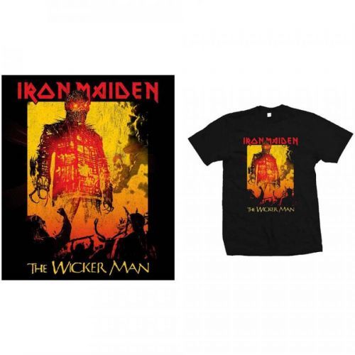 Iron Maiden - Tričko The Wicker Man Fire - Muž, Unisex, Čierna, XXL