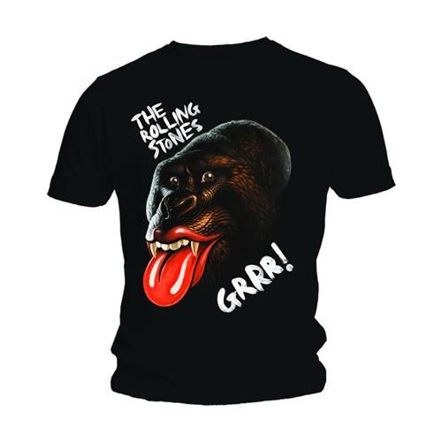Rolling Stones - Tričko Grrr Black Gorilla - Muž, Unisex, Čierna, S