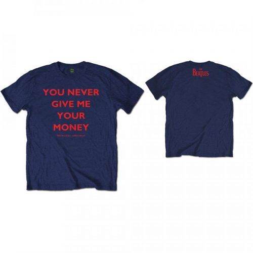 The Beatles - Tričko You Never Give Me Your Money - Muž, Unisex, Modrá, XXL