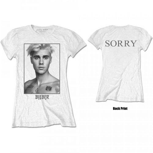Justin Bieber - Tričko Sorry Ladies - Žena, Biela, XXL