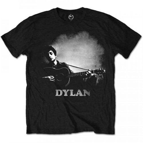 Bob Dylan - Tričko Guitar & Logo - Muž, Unisex, Čierna, XXL