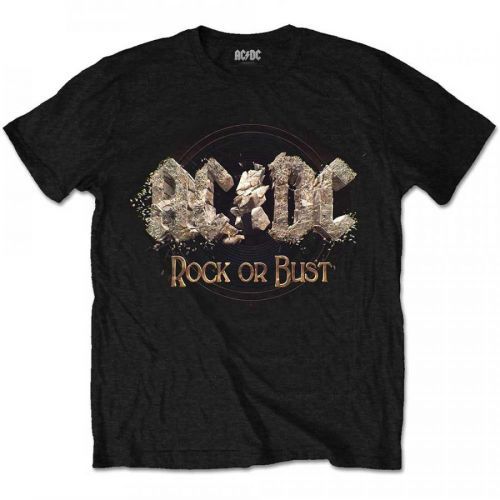 AC/DC - Tričko Rock or Bust - Muž, Unisex, Čierna, L