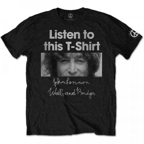 John Lennon - Tričko Listen Lady - Muž, Unisex, Čierna, XXL