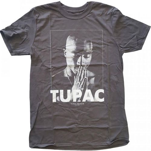 2Pac - Tričko Praying - Muž, Unisex, Šedá, XXL