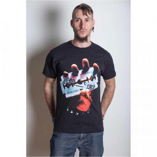 Judas Priest - Tričko British Steel - Muž, Unisex, Čierna, XXL