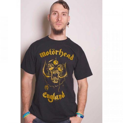 Motörhead - Tričko England Classic Gold - Muž, Unisex, Čierna, S