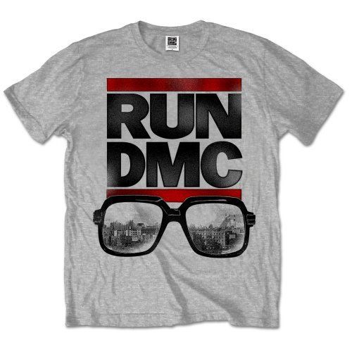 Run-DMC - Tričko Glasses NYC - Muž, Unisex, Šedá, XXL
