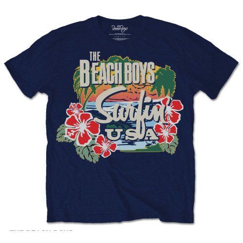The Beach Boys - Tričko Surfin USA Tropical - Muž, Unisex, Modrá, XXL