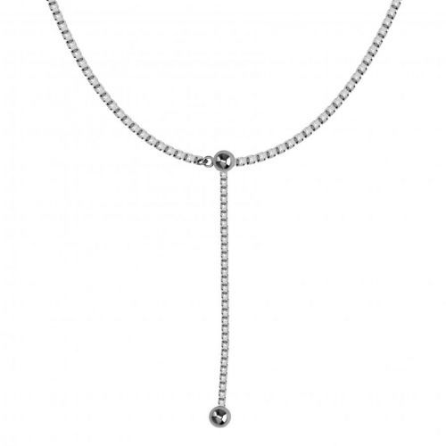 Strieborný 925 náhrdelník, navliekací - husto spájané hranaté očká, lesklé guličky