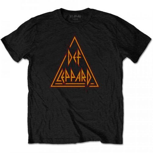 Def Leppard - Tričko Classic Triangle - Muž, Unisex, Čierna, XXL