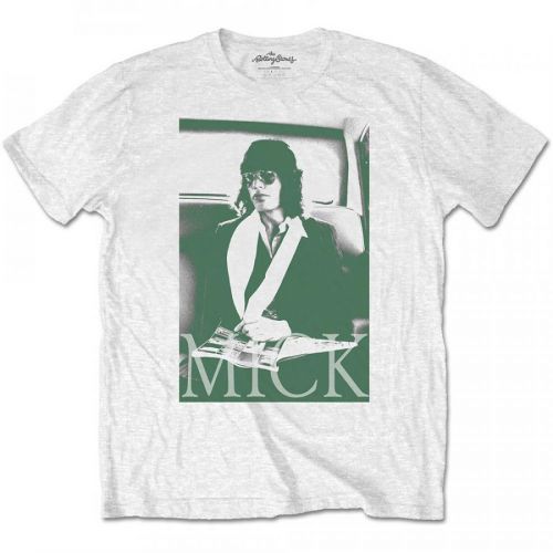 Rolling Stones - Tričko Mick Photo Version 1 - Muž, Unisex, Biela, XXL