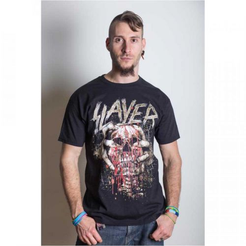 Slayer - Tričko Skull Clench - Muž, Unisex, Čierna, XXL