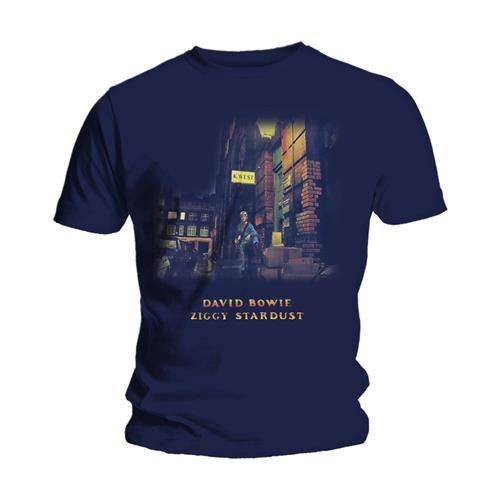 David Bowie - Tričko Ziggy Stardust - Muž, Unisex, Modrá, XXL