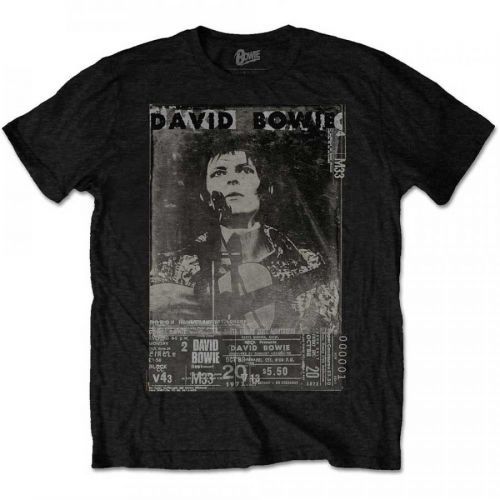 David Bowie - Tričko Ziggy - Muž, Unisex, Čierna, S
