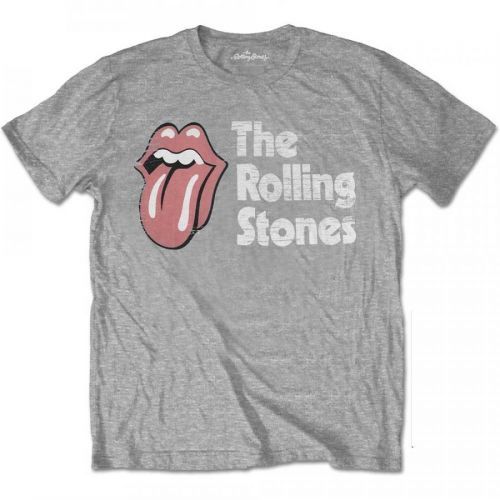 Rolling Stones - Tričko Scratched Logo - Muž, Unisex, Šedá, XXL