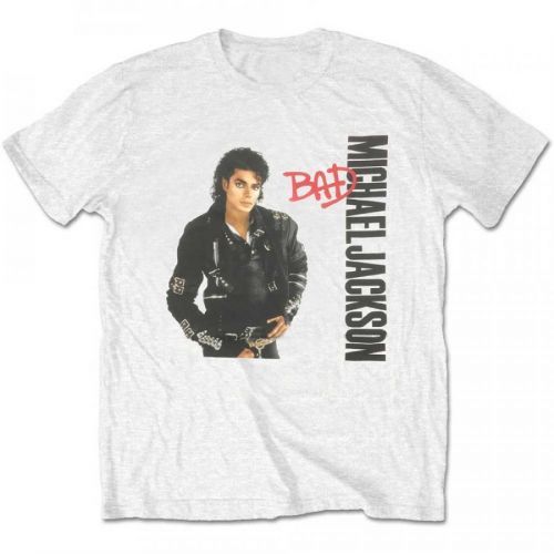 Michael Jackson - Tričko Bad - Muž, Unisex, Biela, XXL