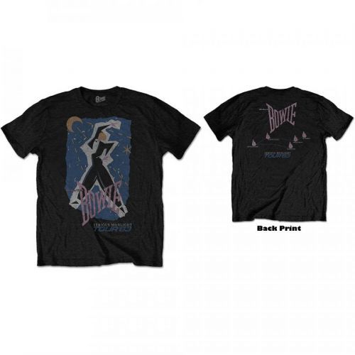 David Bowie - Tričko 83' Tour - Muž, Unisex, Čierna, XXL