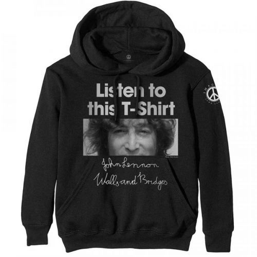 John Lennon - Mikina Listen To This - Muž, Unisex, Čierna, S