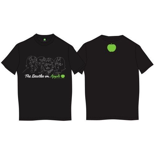 The Beatles - Tričko On Apple - Muž, Unisex, Čierna, XXL