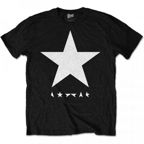 David Bowie - Tričko Blackstar (White Star on Black) - Muž, Unisex, Čierna, XXL