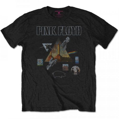 Pink Floyd - Tričko Montage - Muž, Unisex, Čierna, S