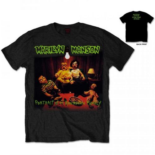 Marilyn Manson - Tričko American Family - Muž, Unisex, Čierna, S