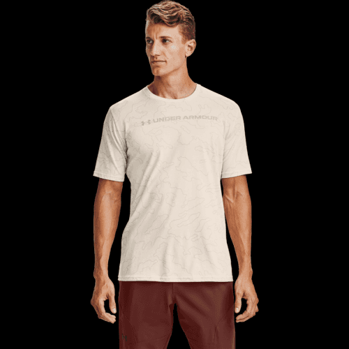 Under Armour Tričko All Over Wordmark Brown  S