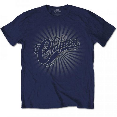 Eric Clapton - Tričko Logo Rays - Muž, Unisex, Modrá, XXL
