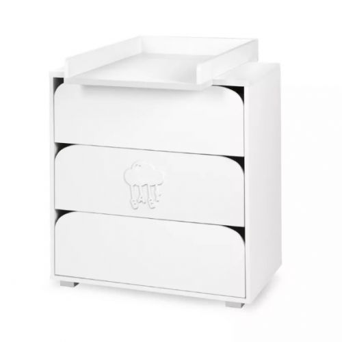 KLUPS Komoda NEL s prebaľovacím pultíkom biela