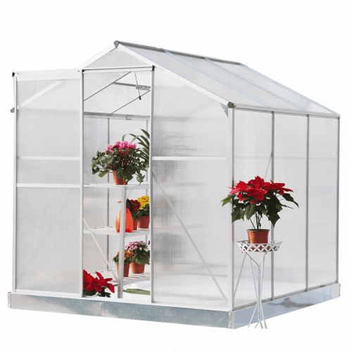 Zahradní skleník, polykarbonát, 190x191x219cm, KACEN TYP 2