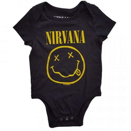 Nirvana - Body Yellow Smiley - Dieťa, Čierna, 18 - 24 mesiacov