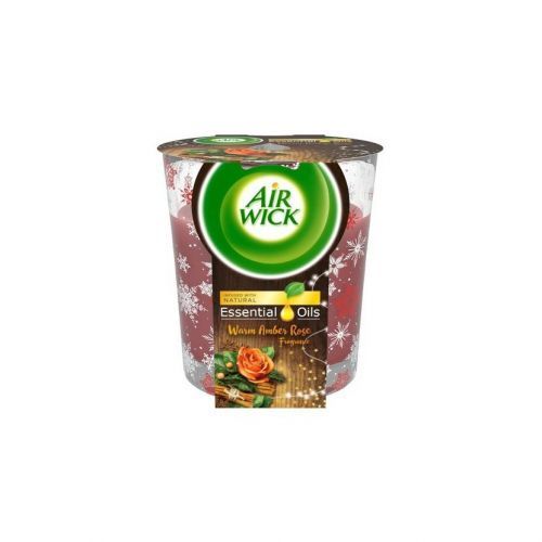 Air Wick Essential Oils Infusion DECOR Warm Amber Rose sviečka 105g