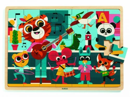 Djeco Drevené puzzle - Puzzlo Music (Hudobníci)