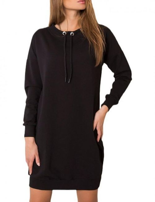 čierne mikinové šaty