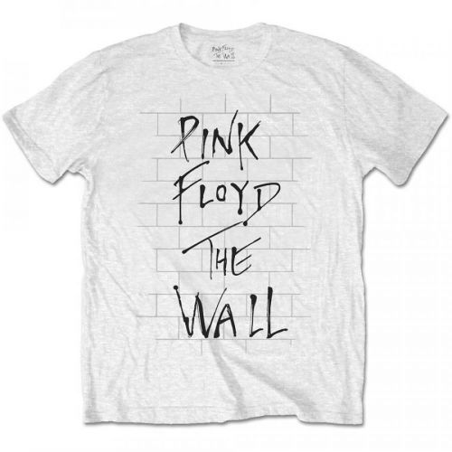 Pink Floyd - Tričko The Wall & Logo - Muž, Unisex, Biela, XXL