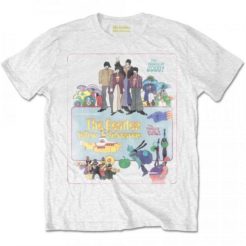 The Beatles - Tričko Yellow Submarine Vintage Movie Poster - Muž, Unisex, Biela, XXL