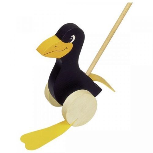 Tahací zvieratko na tyči - káčer Goki Push along drake
