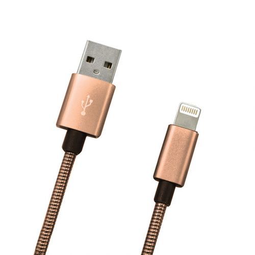 Dátový kábel Apple Lightning medený metalický, 1m, 2A