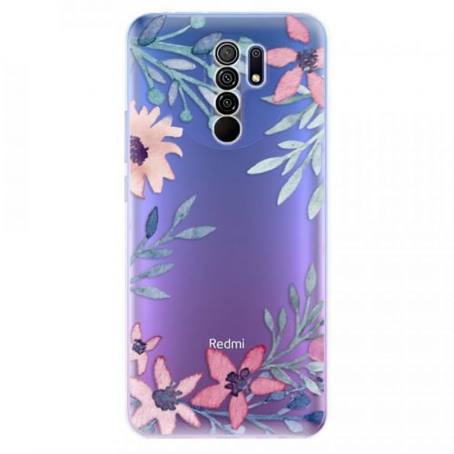 Odolné silikónové puzdro iSaprio - Leaves and Flowers - Xiaomi Redmi 9