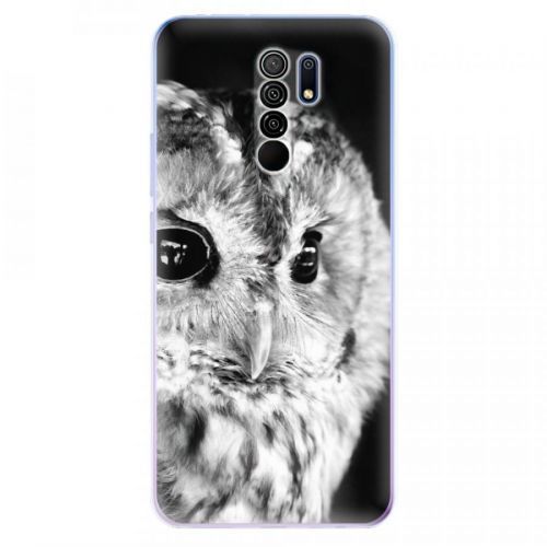 Odolné silikónové puzdro iSaprio - BW Owl - Xiaomi Redmi 9