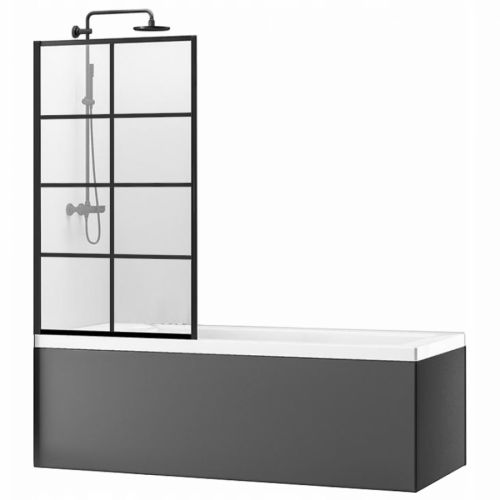 REA - VANOVÁ ZÁSTĚNA LAGOS-1 FIX 80 BLACK ČERNÁ (REA-K4561)