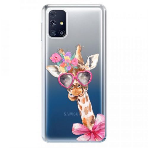 Odolné silikónové puzdro iSaprio - Lady Giraffe - Samsung Galaxy M31s