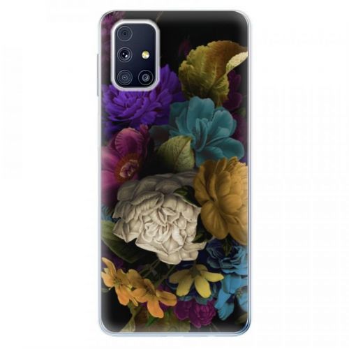 Odolné silikónové puzdro iSaprio - Dark Flowers - Samsung Galaxy M31s