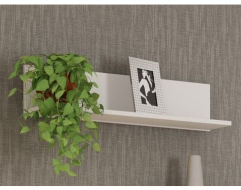 Nástenná polica Carlos, biela, 75 cm