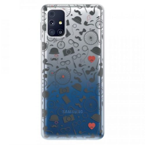 Odolné silikónové puzdro iSaprio - Vintage Pattern 01 - black - Samsung Galaxy M31s