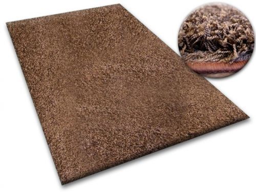 Kusový koberec SHAGGY Izebelie 5cm hnědý