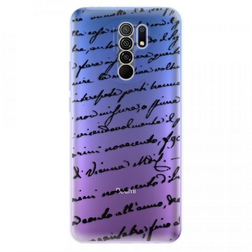 Odolné silikónové puzdro iSaprio - Handwriting 01 - black - Xiaomi Redmi 9