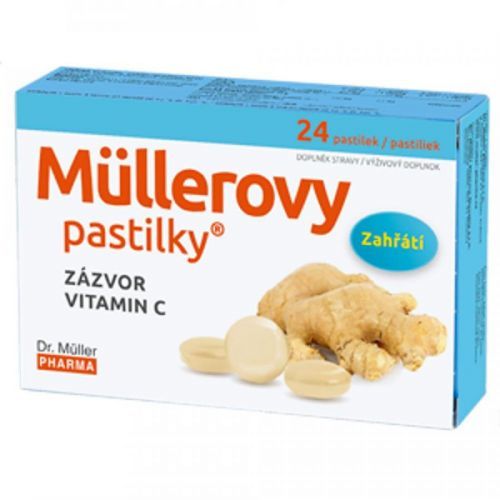 DR. MÜLLER Müllerove pastilky so zázvorom a vitamínom C 24 ks