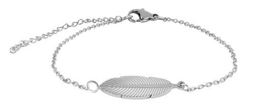 Troli Štýlový oceľový náramok na nohu s pierkom